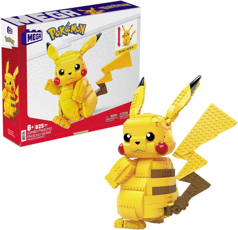 Jumbo Pikachu Building Set - 806 Poseable Pieces, 12