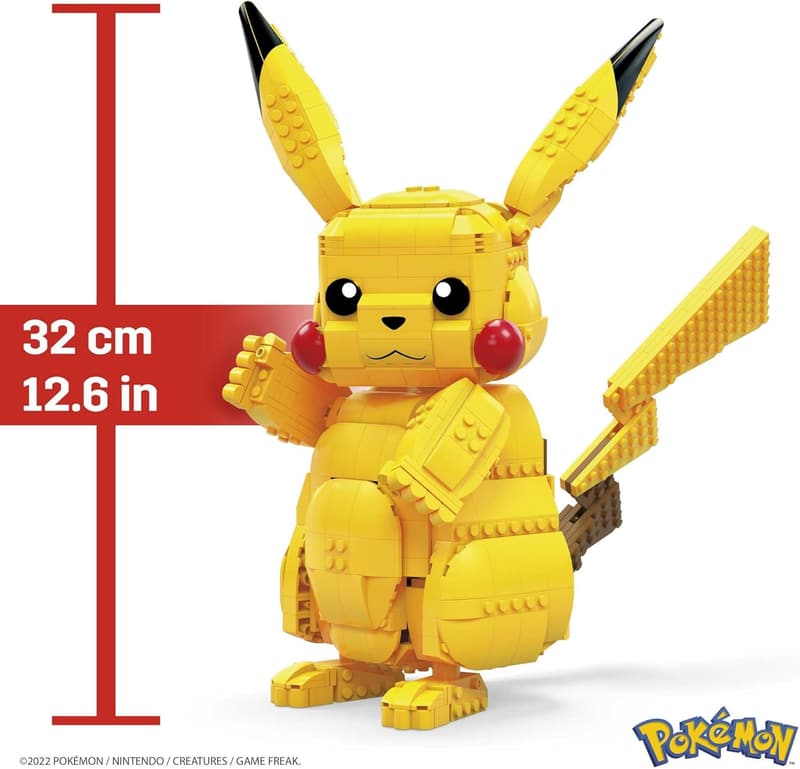 Jumbo Pikachu Building Set - 806 Poseable Pieces, 12