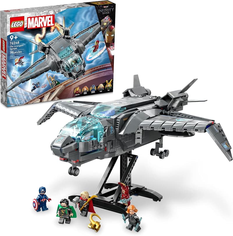 LEGO Marvel Avengers Quinjet Building Set with Minifigures