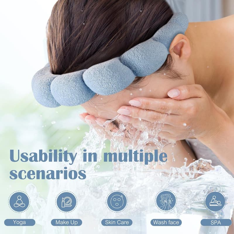 Skincare Headbands Set - 2 Terry Cloth for Facials
