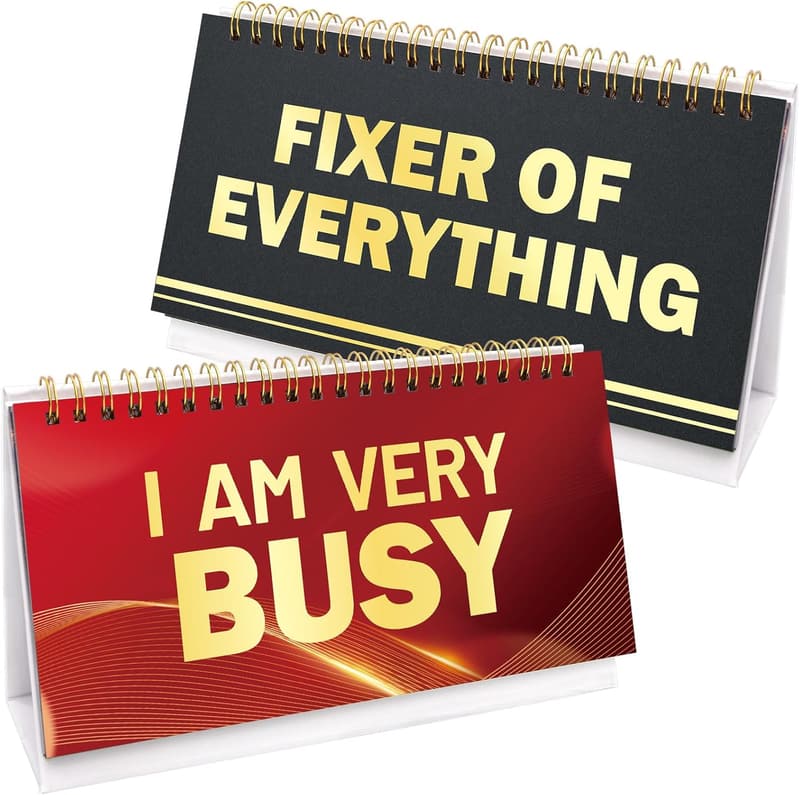 Office Gag Gift: Funny Desk Sign with 30 Flip Messages