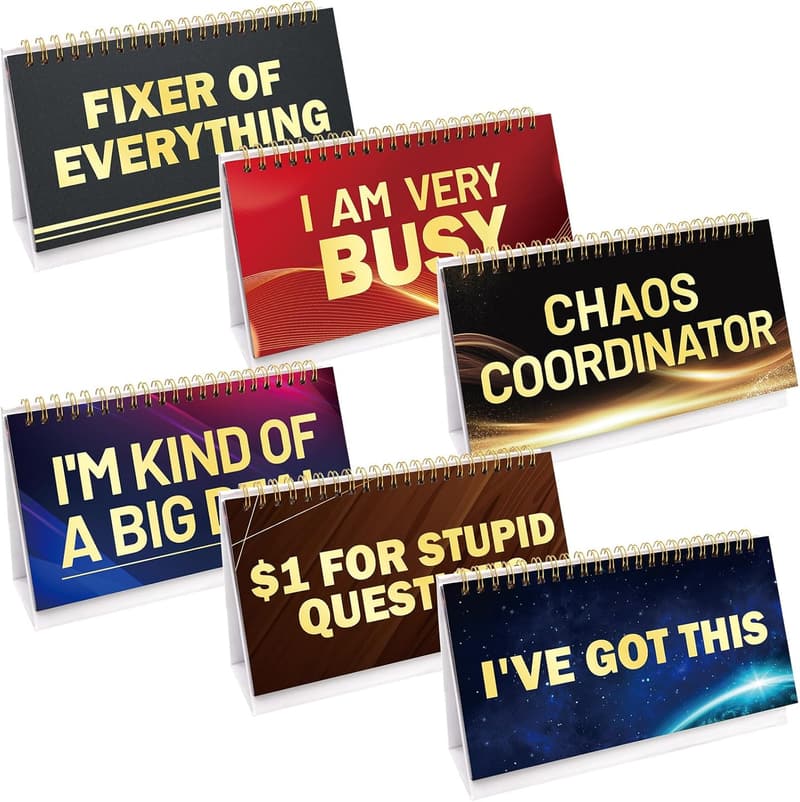 Office Gag Gift: Funny Desk Sign with 30 Flip Messages