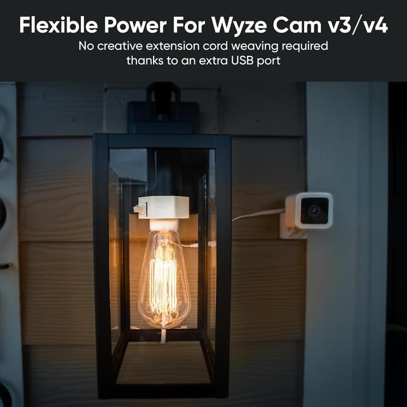 Wyze Lamp Socket Power Adapter for Wyze Cam v3/v4