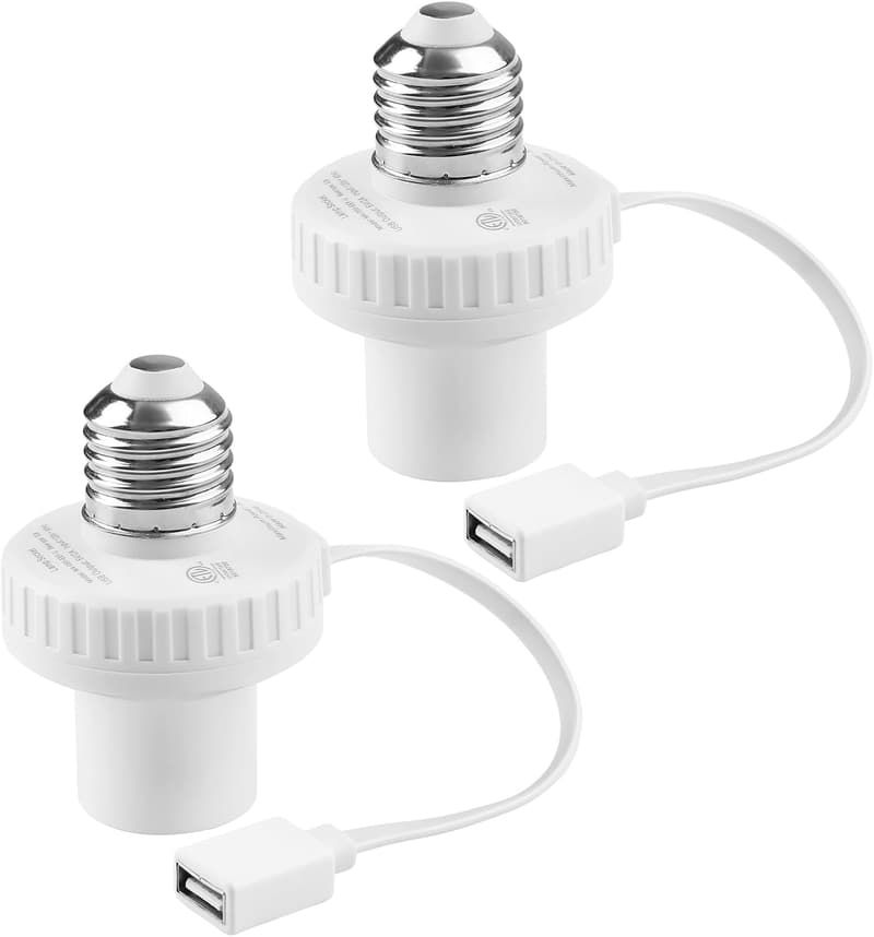 Wyze Cam E26 USB Power Adapter - 2 Pack for Security Cameras
