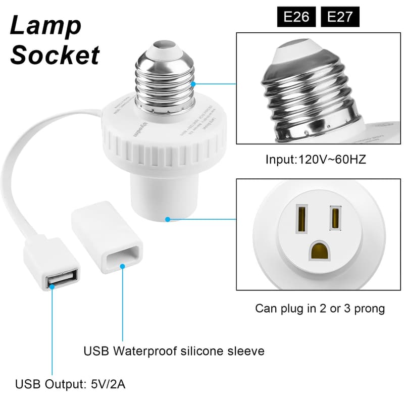 Wyze Cam Power Adapter with USB Port for Easy Installation