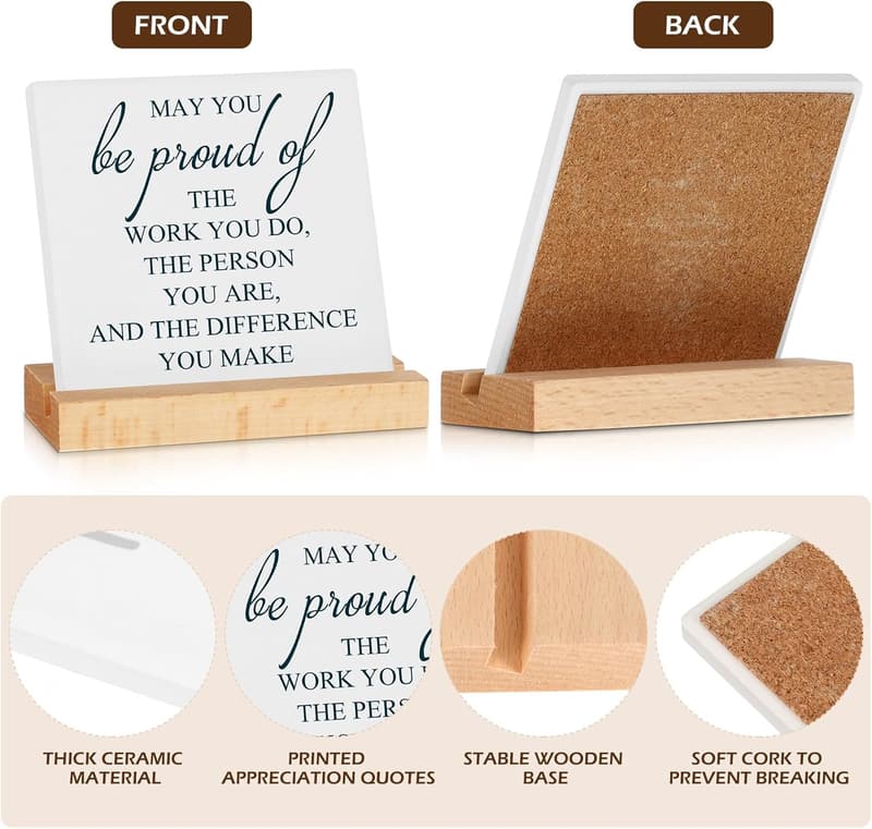 Inspirational Quotes Desk Decor - 20 Pack Office Gift Set