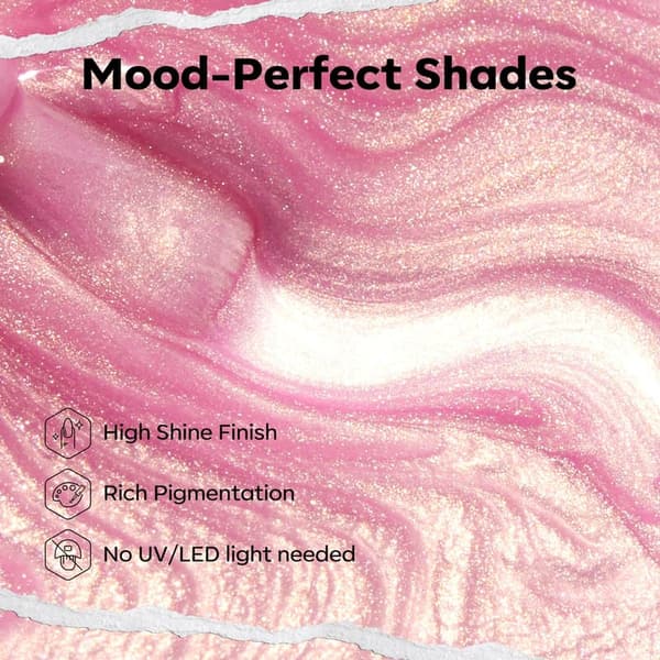Iridescent Pink Nail Polish - Quick Dry Pearl Finish for Women