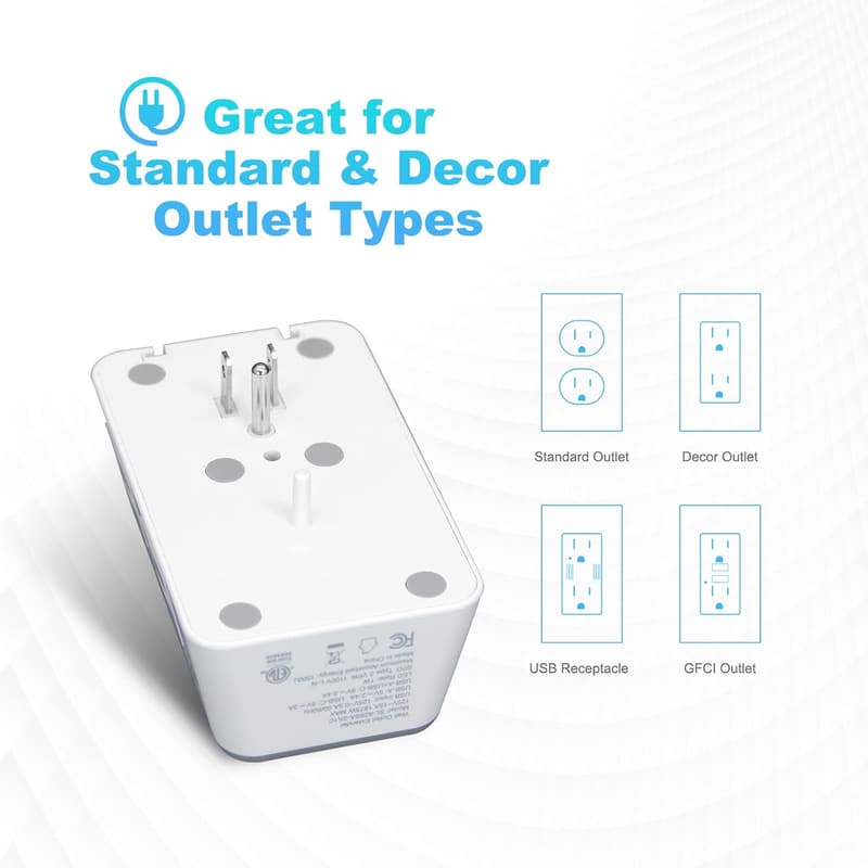 6-Outlet Surge Protector with USB Ports and Night Light