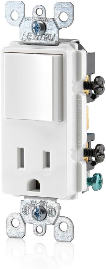 Leviton Decora Combination Switch & Tamper-Resistant Outlet, White