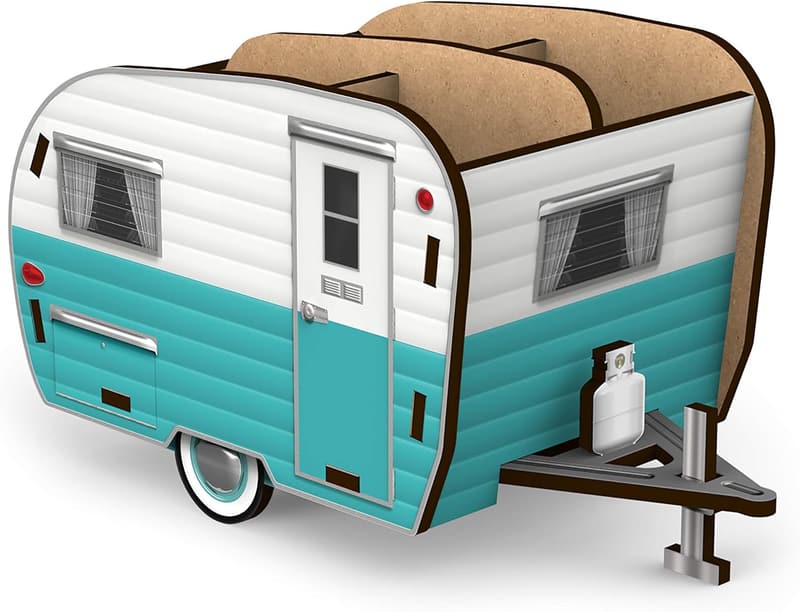 Vintage Camper Pencil Holder - Retro Desk Organizer for Travel Lovers