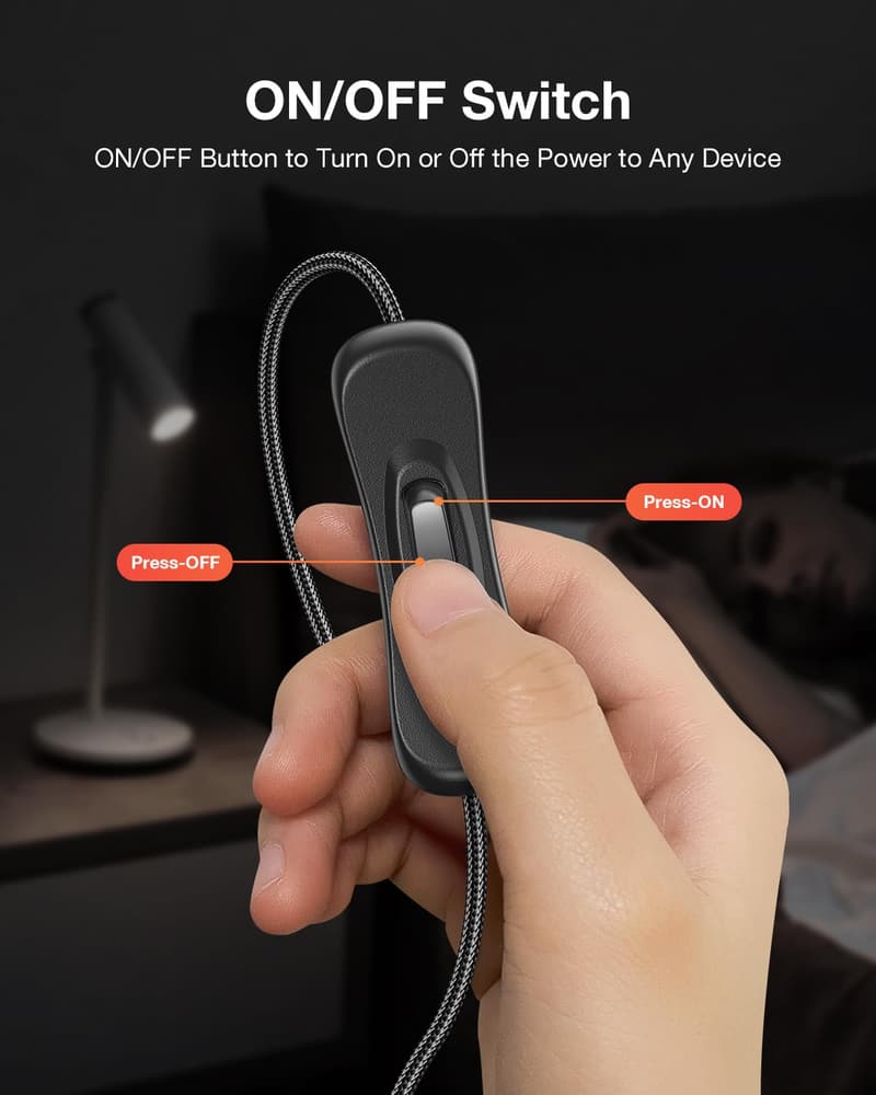 USB Extension Cable with On/Off Switch - 3.3 FT