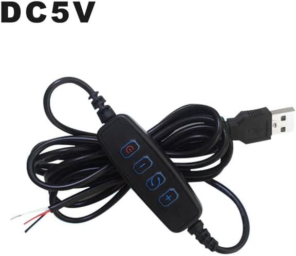 USB LED Dimmer Cable with On/Off Switch – Black