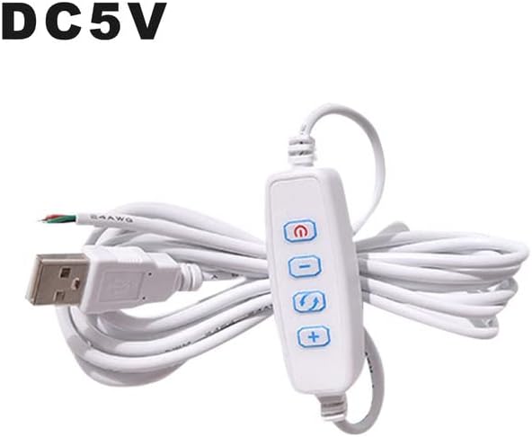 USB LED Dimmer Cable with On/Off Switch – Black