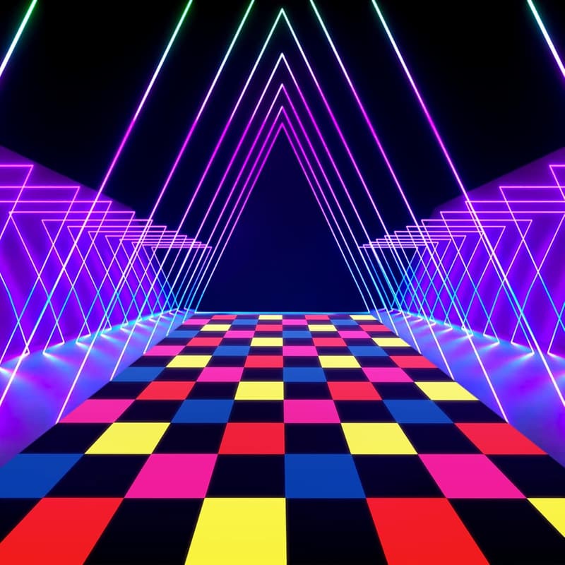 Neon Dance Floor Aisle Runner – Glow in the Dark Decoration for Birthdays