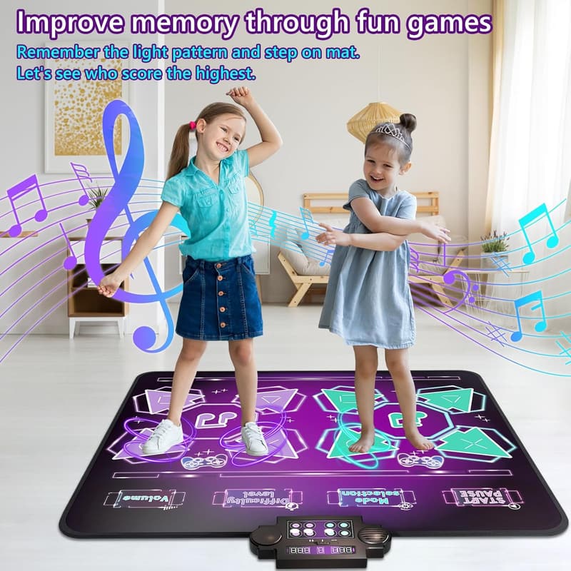 Kids Dance Mat - 2-Player Electronic Pad for Toddlers
