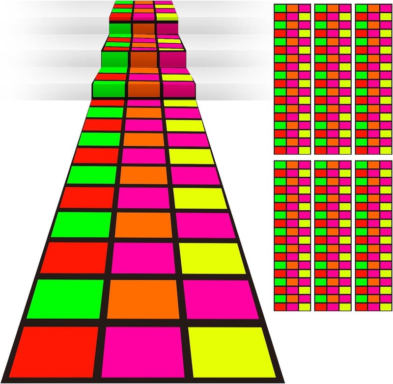 Neon Plastic Dance Floor for 80s/90s Party Decorations