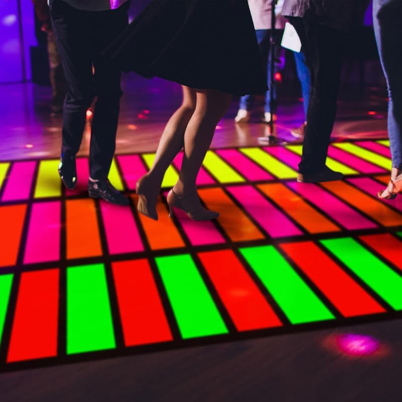 Neon Plastic Dance Floor for 80s/90s Party Decorations