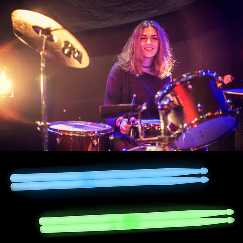 Luminous 5A Drumsticks - Glow in the Dark Drum Accessories