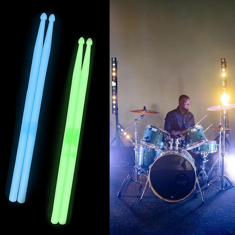 Luminous 5A Drumsticks - Glow in the Dark Drum Accessories