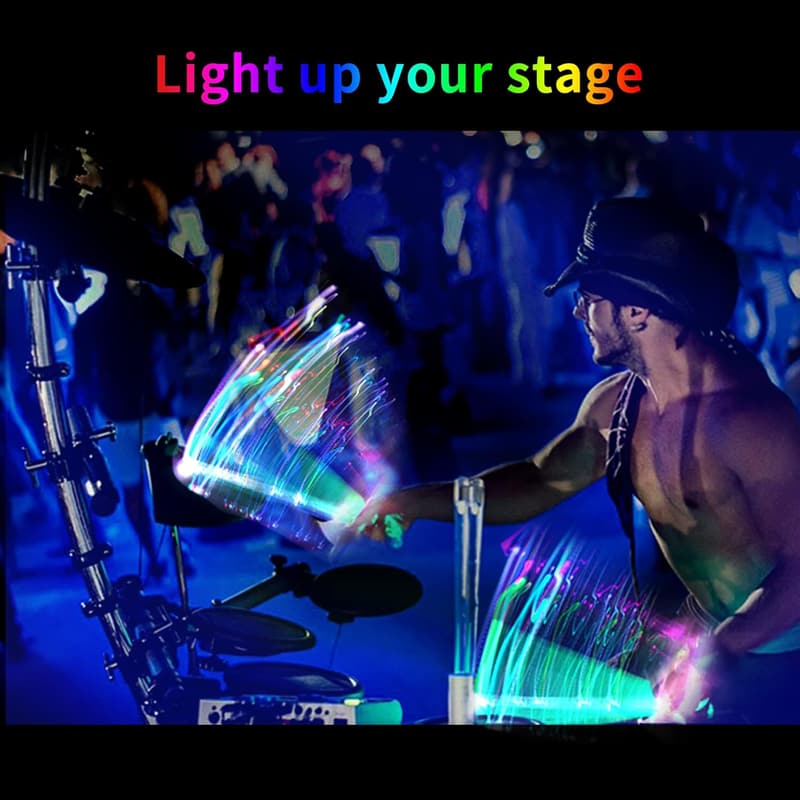 Glow-in-the-Dark LED Drumsticks with Storage Bag - Personalized Gifts