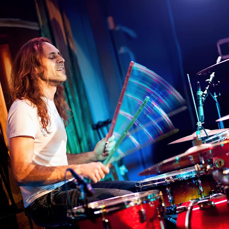 Glow-in-the-Dark LED Drumsticks with Storage Bag for Drummers