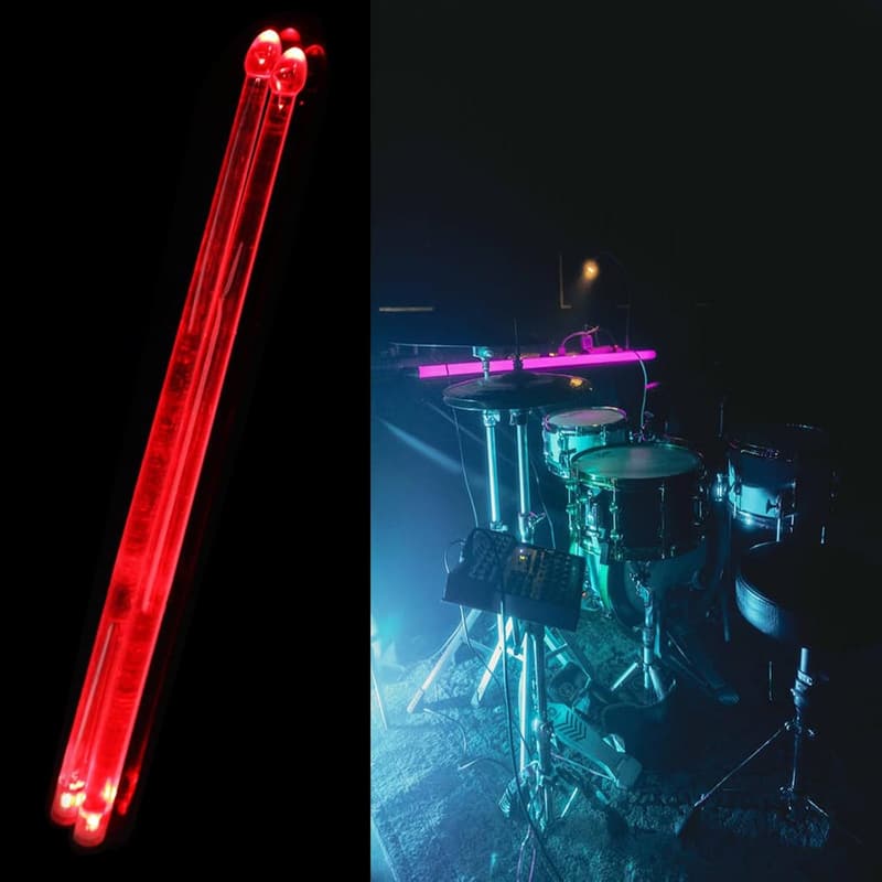 LED Light Up Drumsticks - Personalized Glow in the Dark Gift