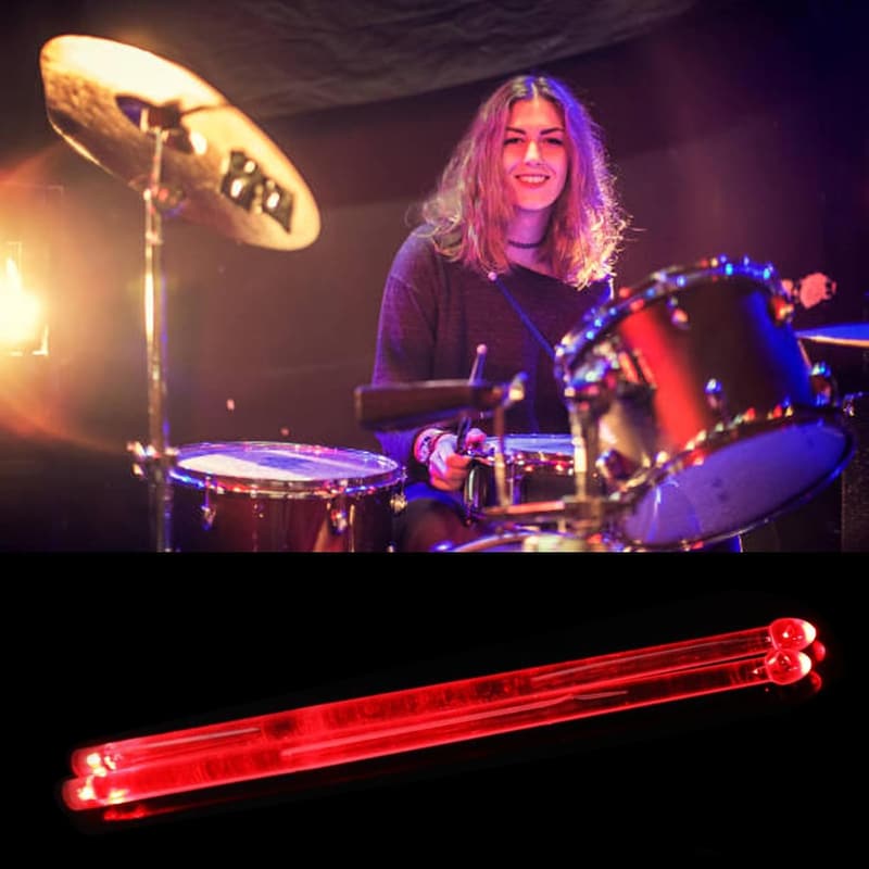 LED Light Up Drumsticks - Personalized Glow in the Dark Gift