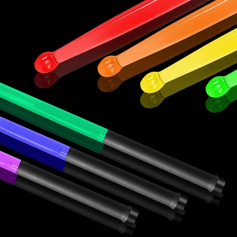 LED Light-Up Drumsticks - 21 Colors & 3 Modes for Drummers