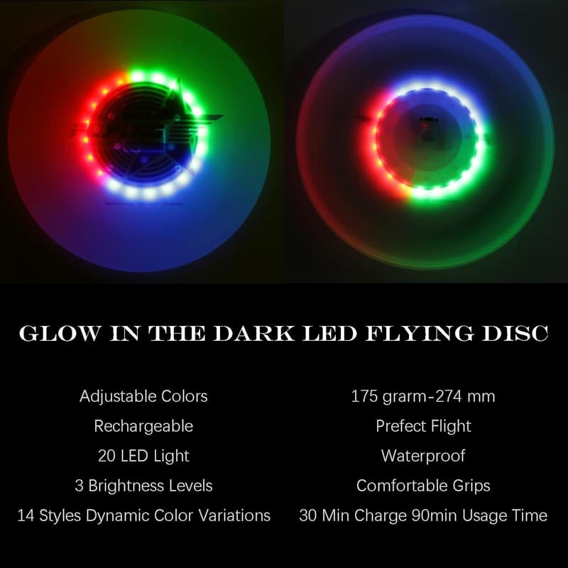 Glow-in-the-Dark Frisbee Toy for Adults and Dogs