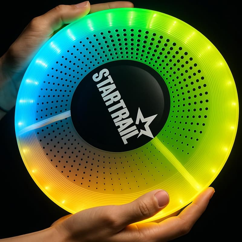 Rechargeable LED Flying Disc - Waterproof Light-Up Frisbee for Outdoor Fun