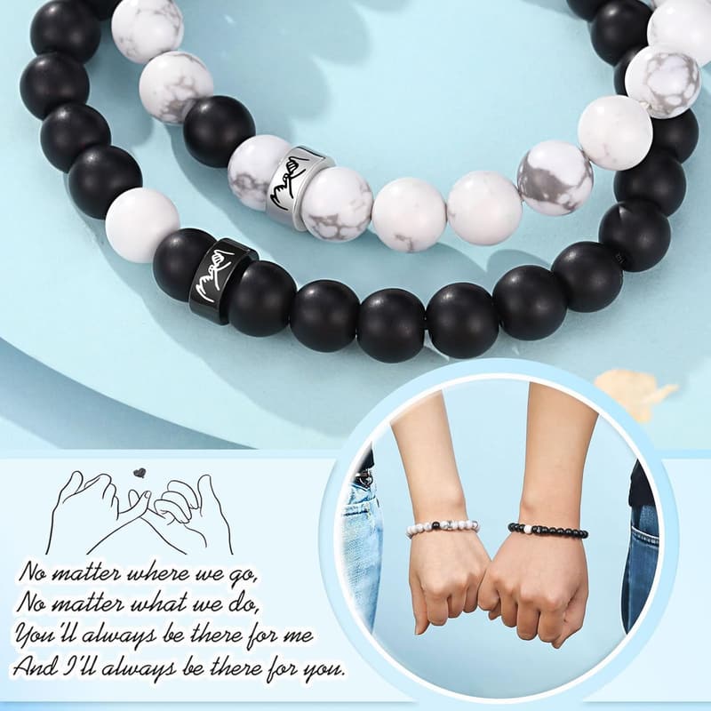 Pinky Promise Couple Ring Bracelets for Valentine's Day Gifts