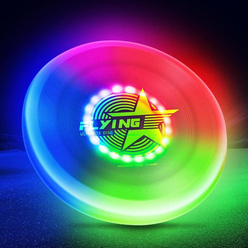 LED Glow Flying Disc - 7 Modes, Waterproof - Perfect for Birthdays