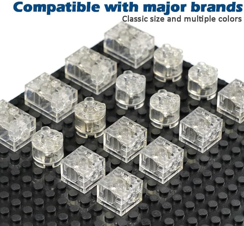 LED Light Up Kit for Building Blocks - 16pcs Transparent Set