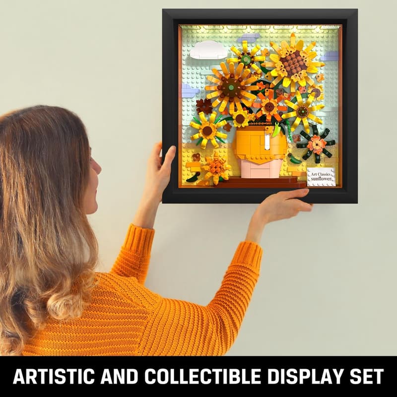 Van Gogh Sunflower Building Set with Lights – 807PCS Home Decor