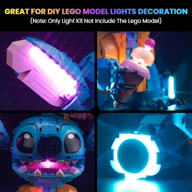 LED Light Kit for LEGO 43249 Stitch Toy Building Set