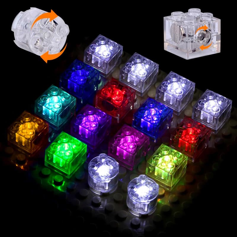 LED Light Kit for Building Bricks - 44 Pack Accessory Set