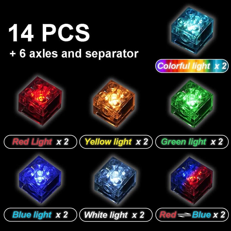 14pcs LED Building Blocks Accessories Pack for Classic Models