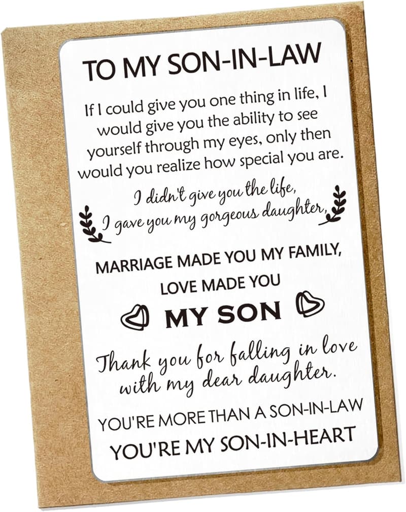 Future Son-in-Law Wallet Insert Card - Perfect Wedding Gift