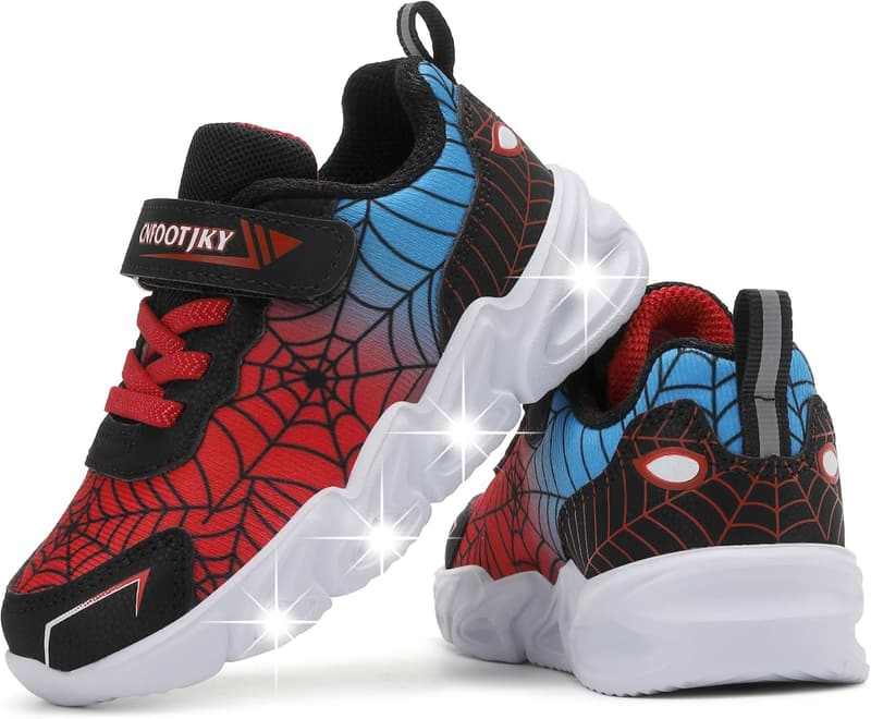 Lightweight LED Flashing Sneakers for Toddler Boys