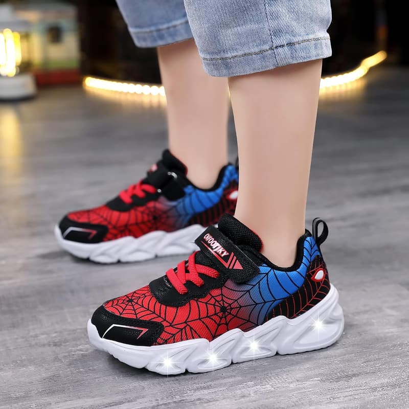 Lightweight LED Flashing Sneakers for Toddler Boys
