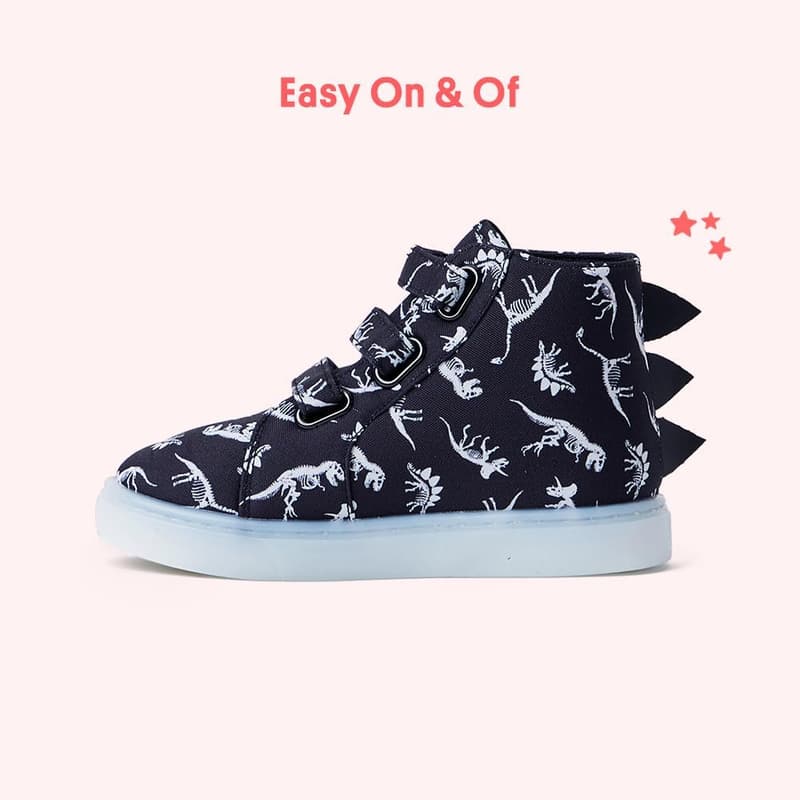 Kids High Top Lace-Up Sneakers for Toddlers and Little Kids