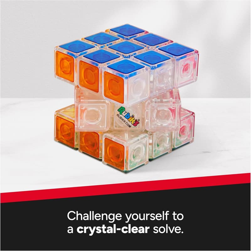 Colorful 3x3 Crystal Rubik's Cube Puzzle for All Ages
