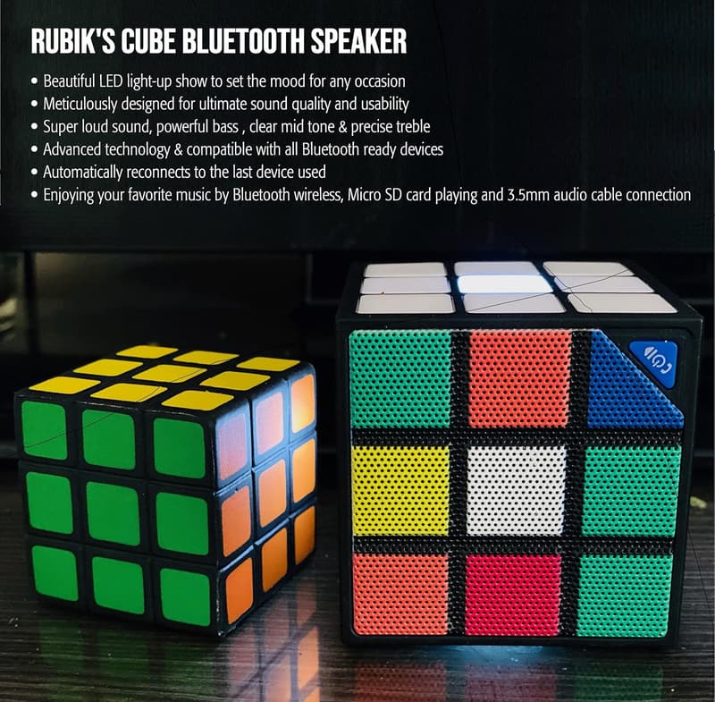 Light-Up Rubik's Cube Portable Bluetooth Speaker