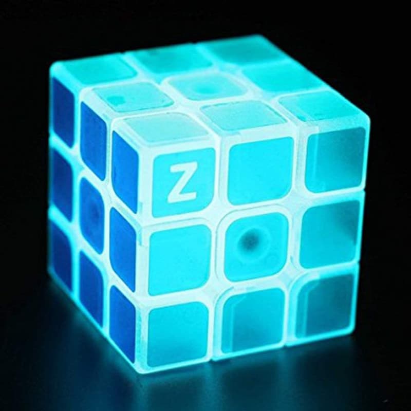 Blue Fluorescent 3x3 Speed Cube - Glow in the Dark Puzzle