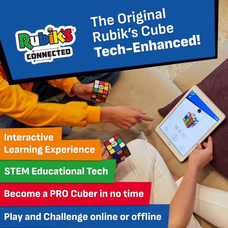 Rubik's Connected 3x3 Smart Magnetic Speed Cube - STEM Game
