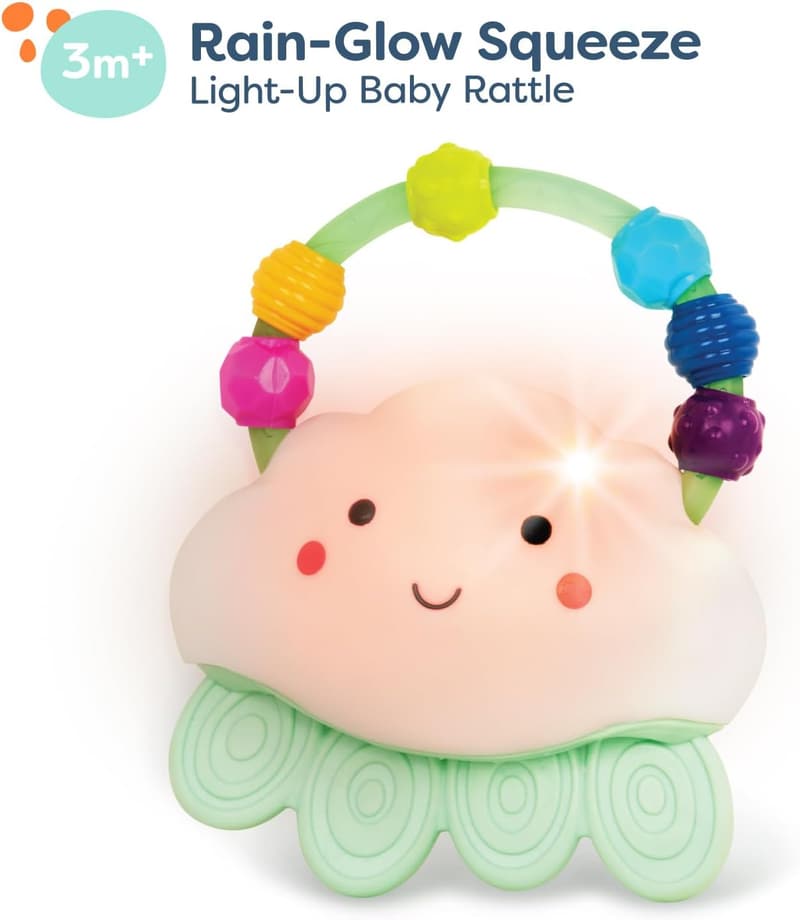 Light-Up Cloud Rattle Toy for Babies 3 Months +