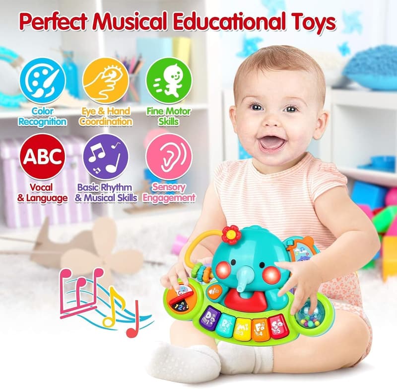 Light-Up Baby Piano Toy for 0-18 Months – Early Learning Gift