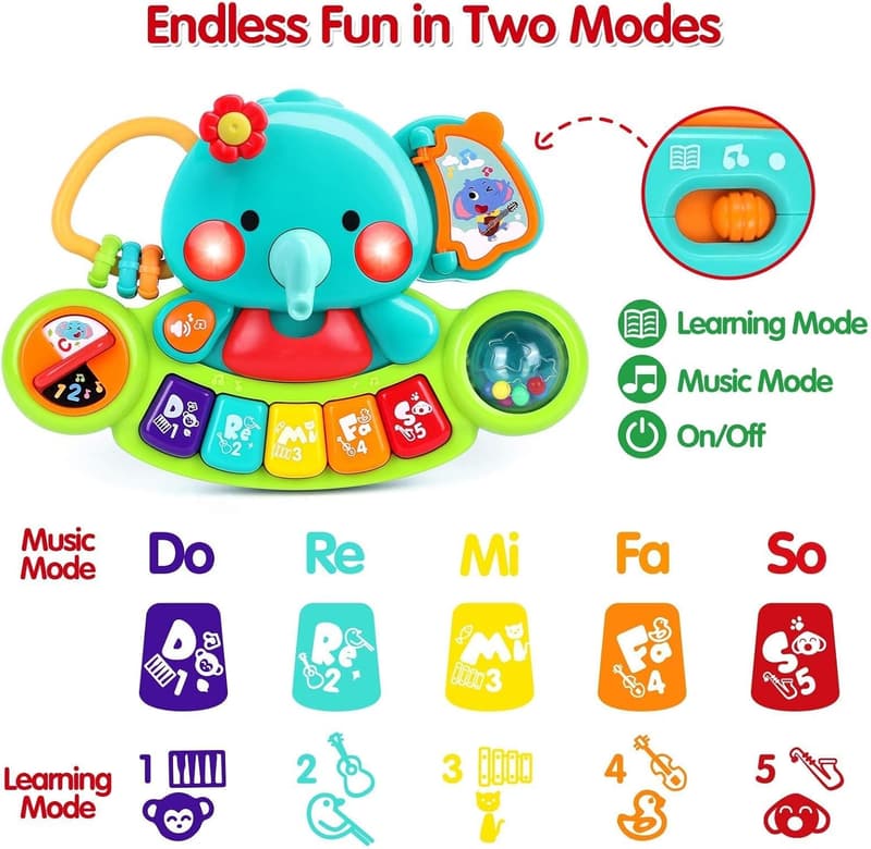 Light-Up Baby Piano Toy for 0-18 Months – Early Learning Gift