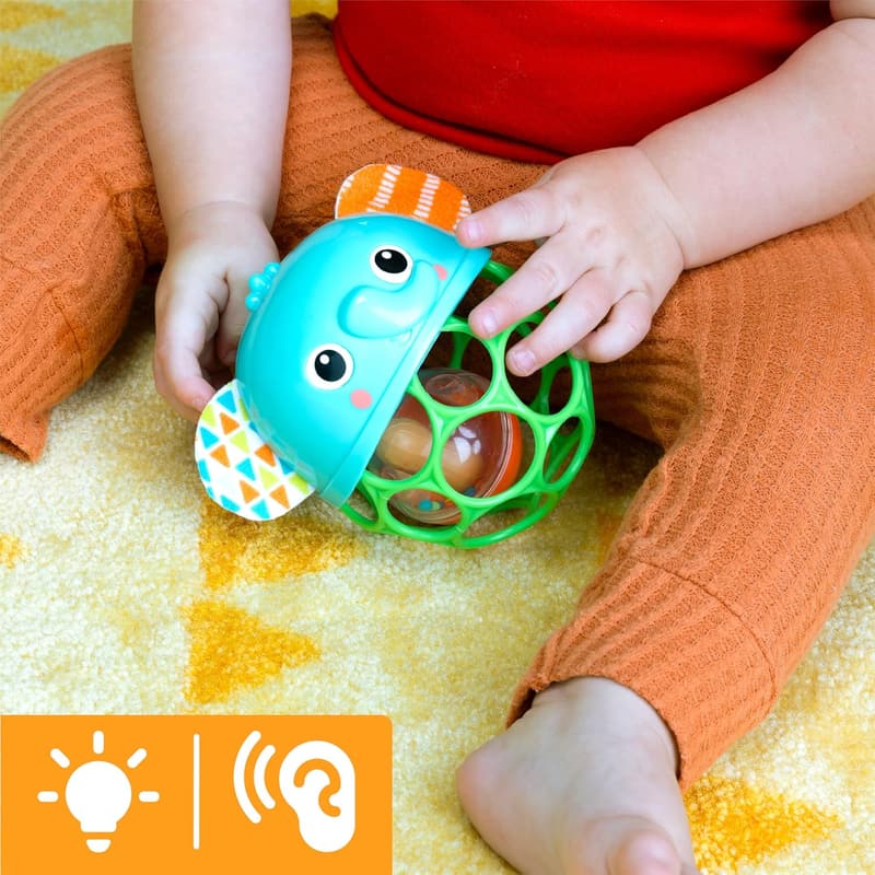 Giggle & Glow Musical Elephant Rattle for Newborns