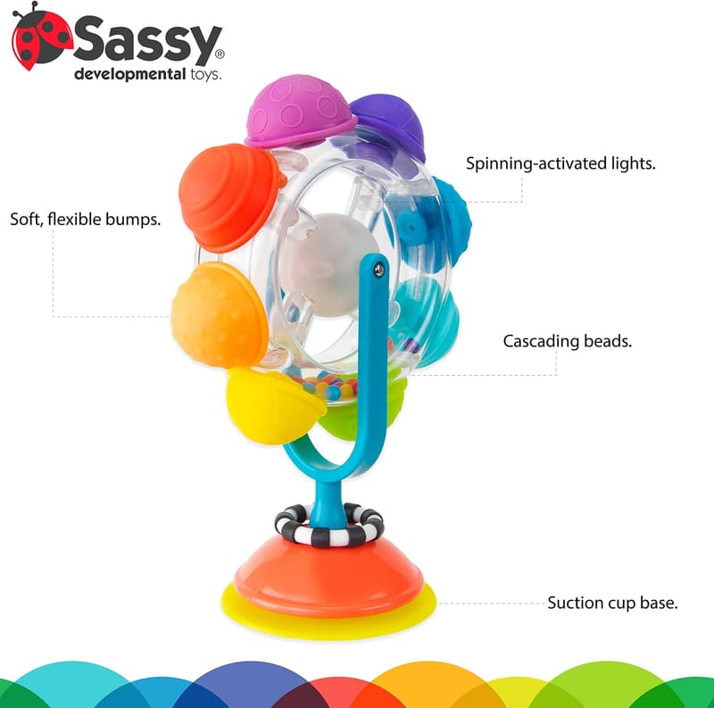 Rainbow Wheel High Tray Toy for Ages 6+ Months